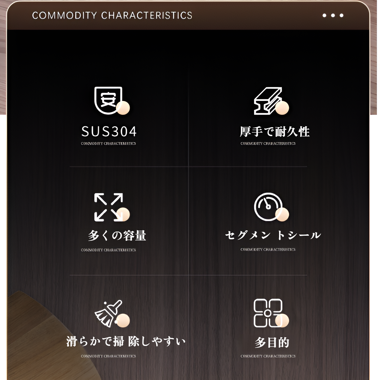 高価値ステンレス弁当箱の蓋付きデザイン