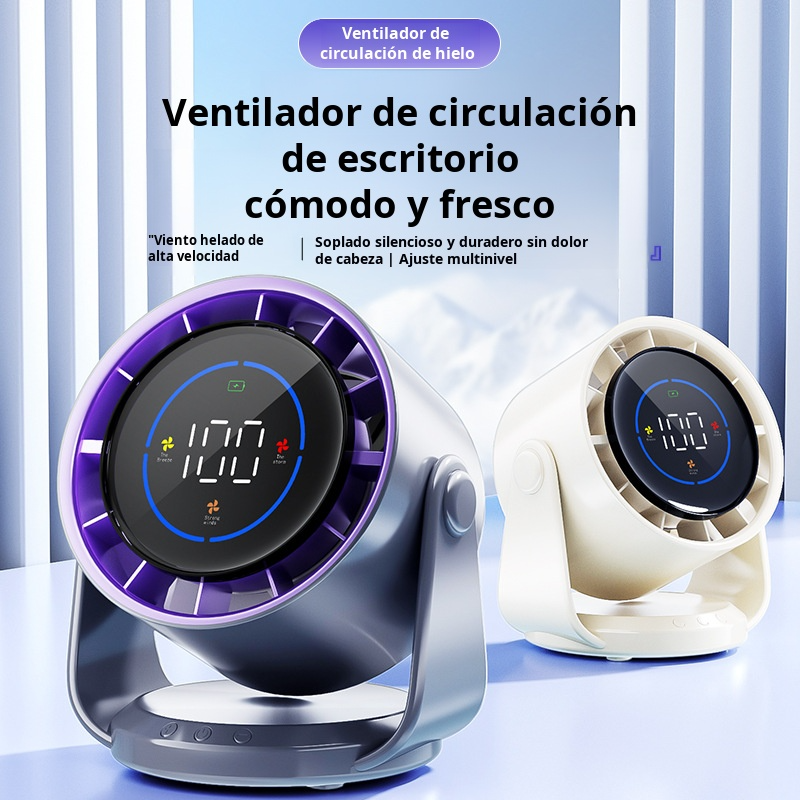 Ventilador de circulación 2025, ventilador de escritorio, ventilador silencioso USB, sin perforación