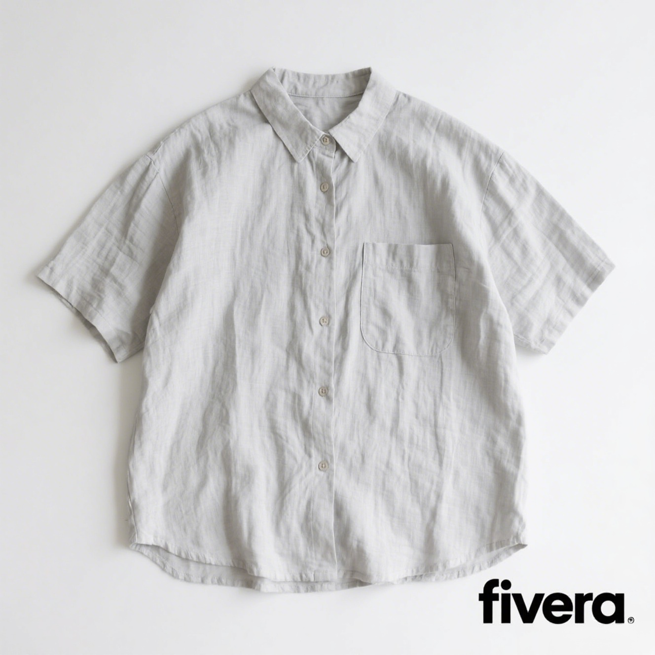 라이트 럭셔리 캐주얼 빈티지 반팔 셔츠