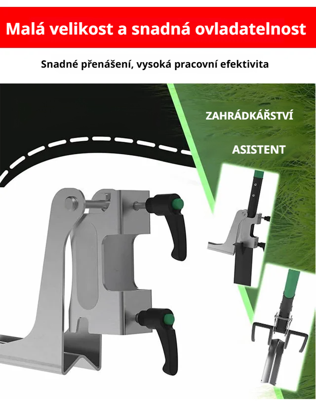 Přenosný nerezový úsporný zahradní nástroj v akci