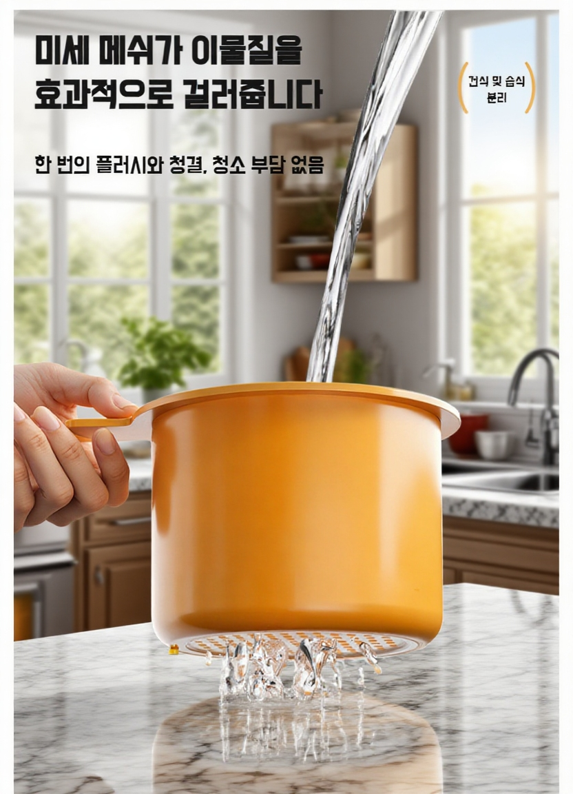 가정용 싱크대 바구니 디테일