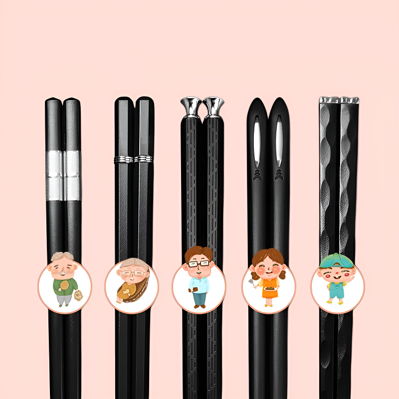 滑り止め高温合金製箸 家庭用箸