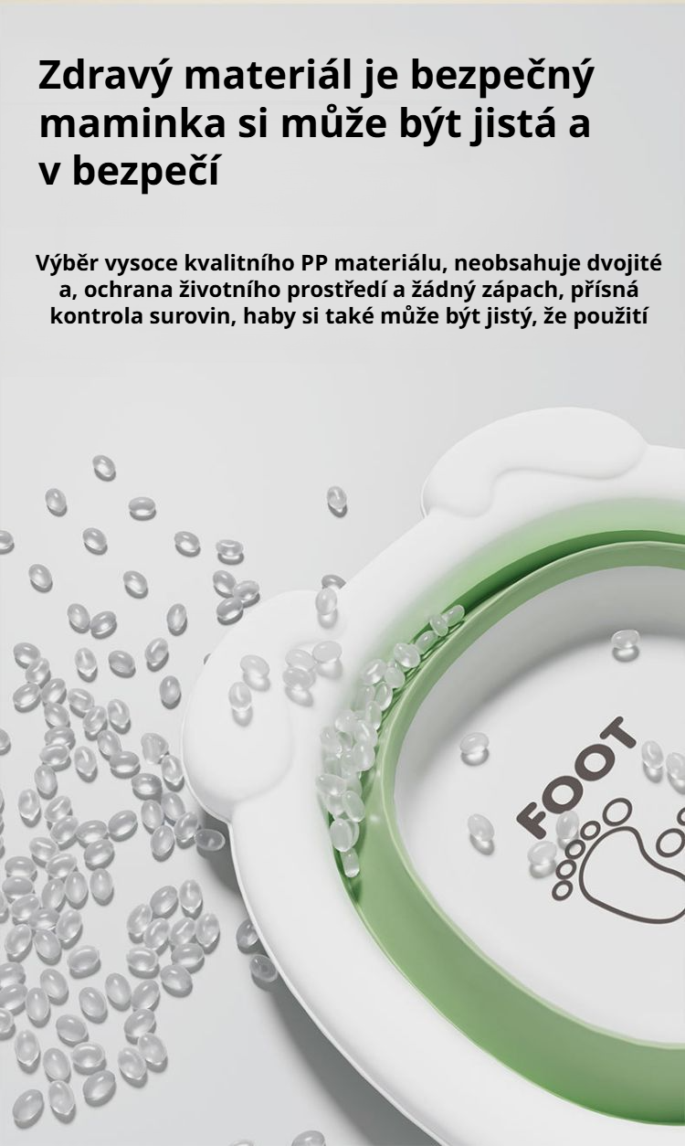 Bezpečné umyvadlo pro jemnou péči o miminko