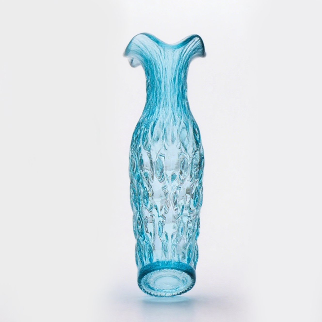 Nádherná křišťálová váza v barvě jezerní modři (balení 2 kusů)