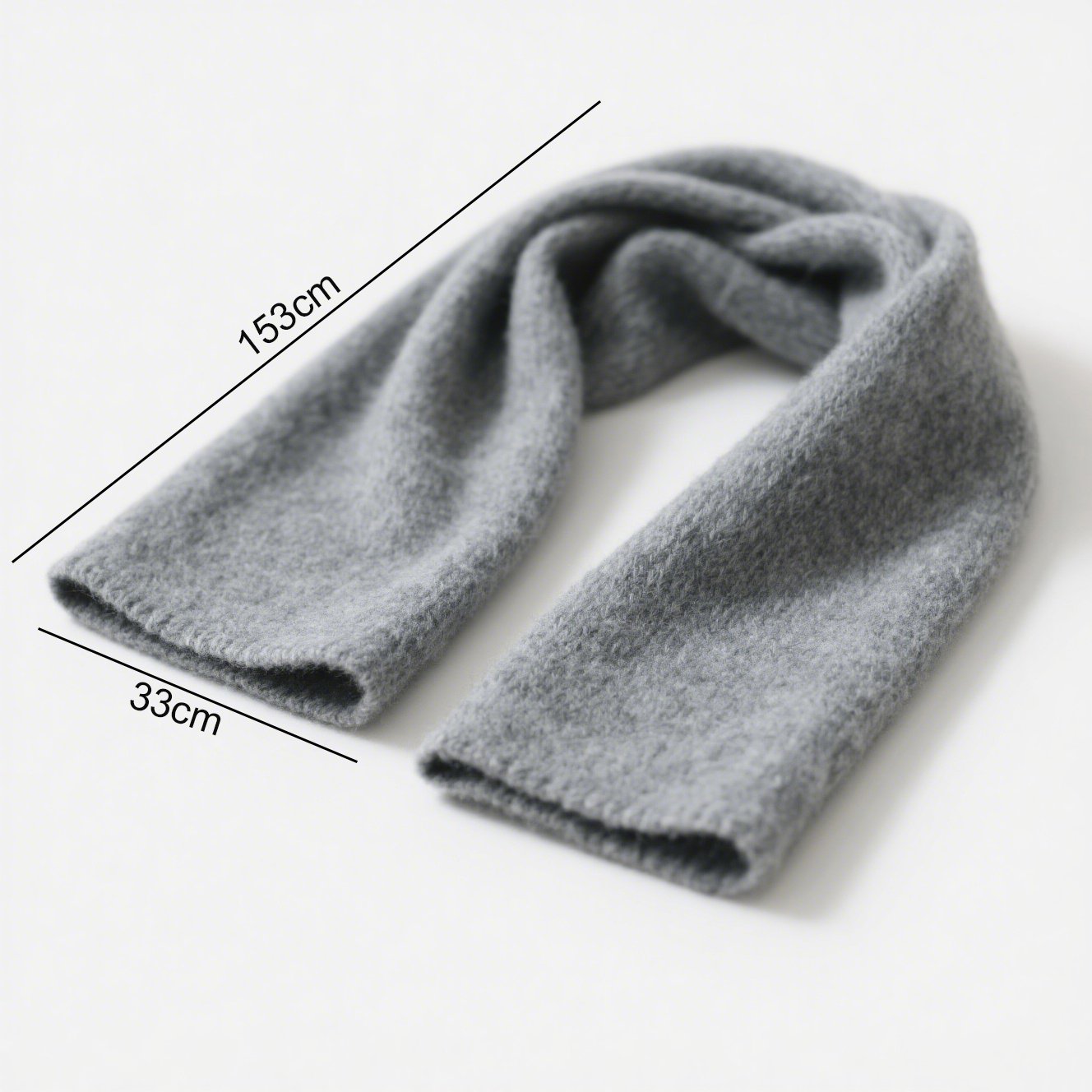 Stylová šedá šála na zimu pro dva