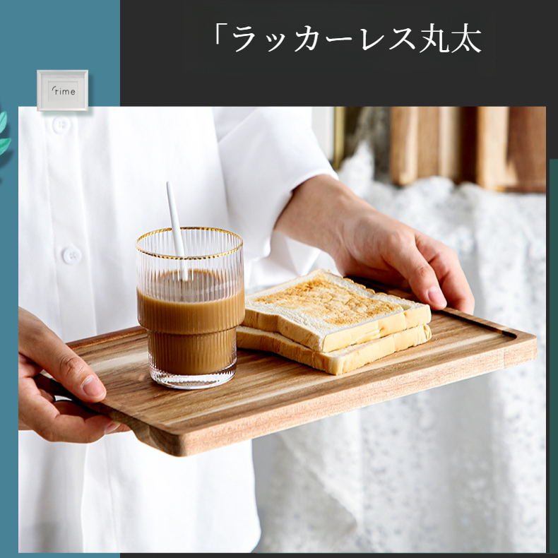日本の木製朝食プレート 木製トレイ長方形デザートトレイ 寿司アカシアプレート 木製スクエアプレート