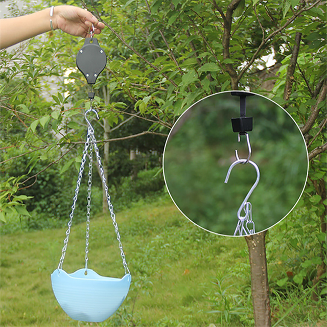 Behúzható emelőhorog virágcserép horog