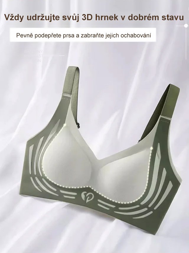 Malé srdíčko s kontrastními barvami, zvedací bezešvá podprsenka.