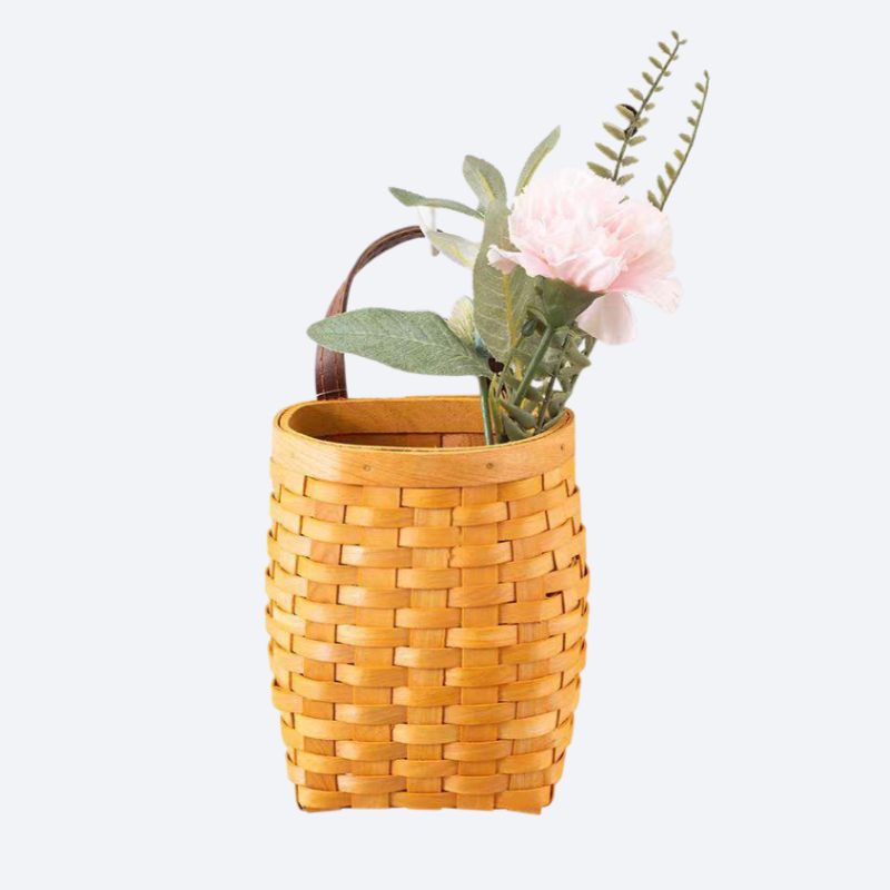 Hand-woven storage basket
