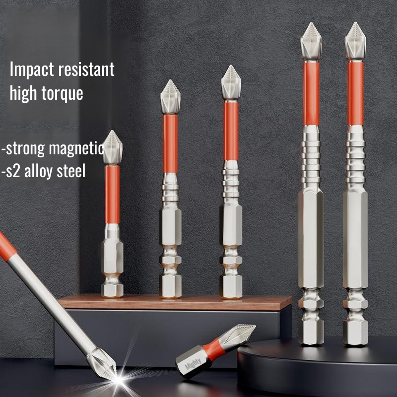Powerful impact cross screwdriver head strong magnetic non-slip hand drill tungsten steel hard elect