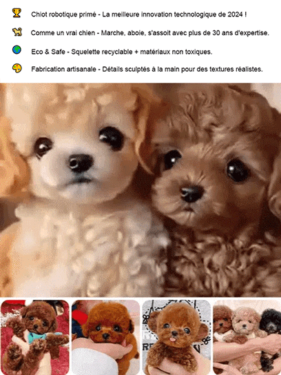 Mon chiot robot réaliste Mon chiot robot en peluche à poils courts