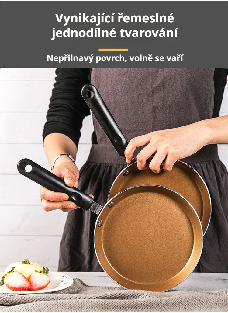 Rovnoměrné rozložení tepla na pánvi z uhlíkové oceli