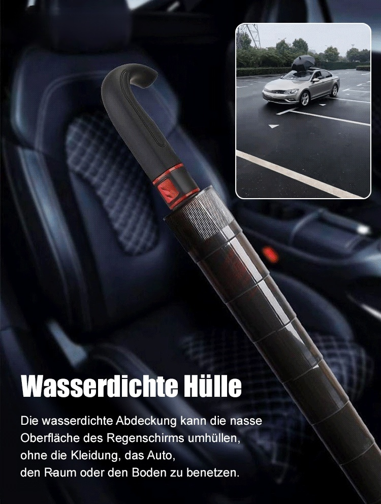Selbstöffnender doppelter sturmsicherer Regenschirm