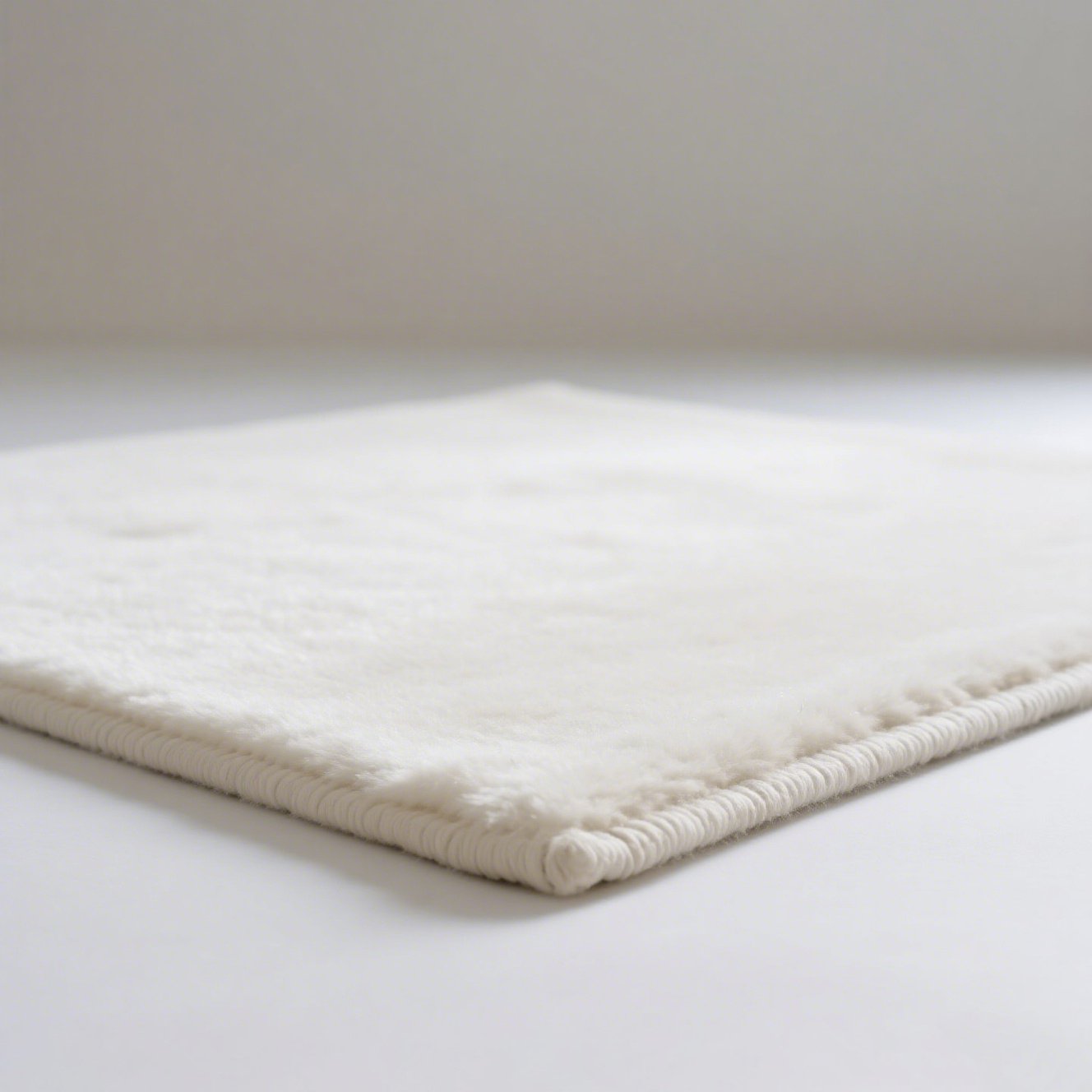 Mléčně bílý koberec