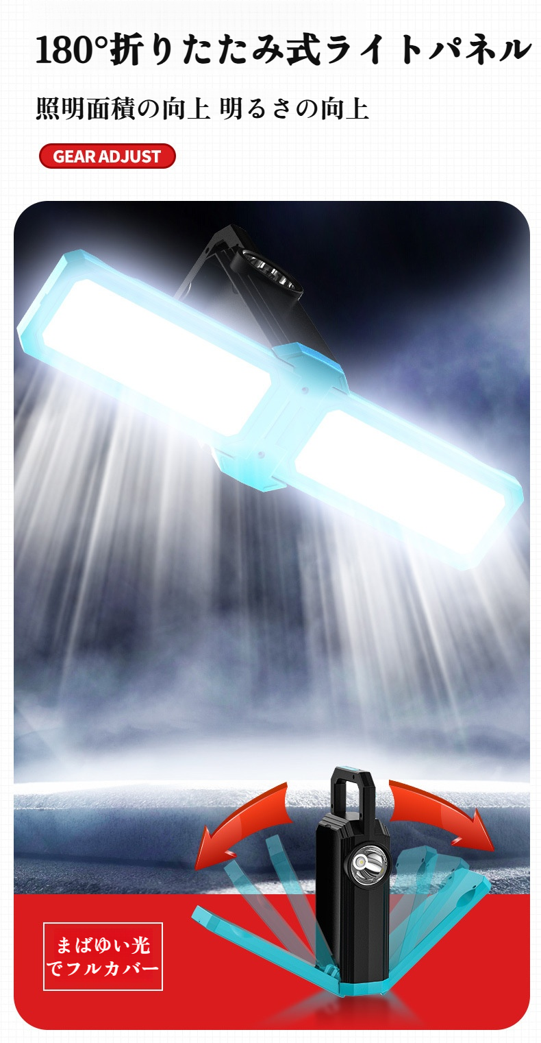 充電式屋外ライトのUSB充電ポート表示