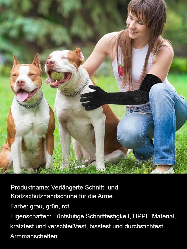 【Schnittschutz Stufe 5】Verlängerte schnitt- und kratzfeste Armschutzhandschuhe