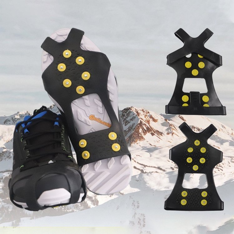 10핀 고탄력 실리콘 겨울 미끄럼 방지 아이젠 신발 커버
