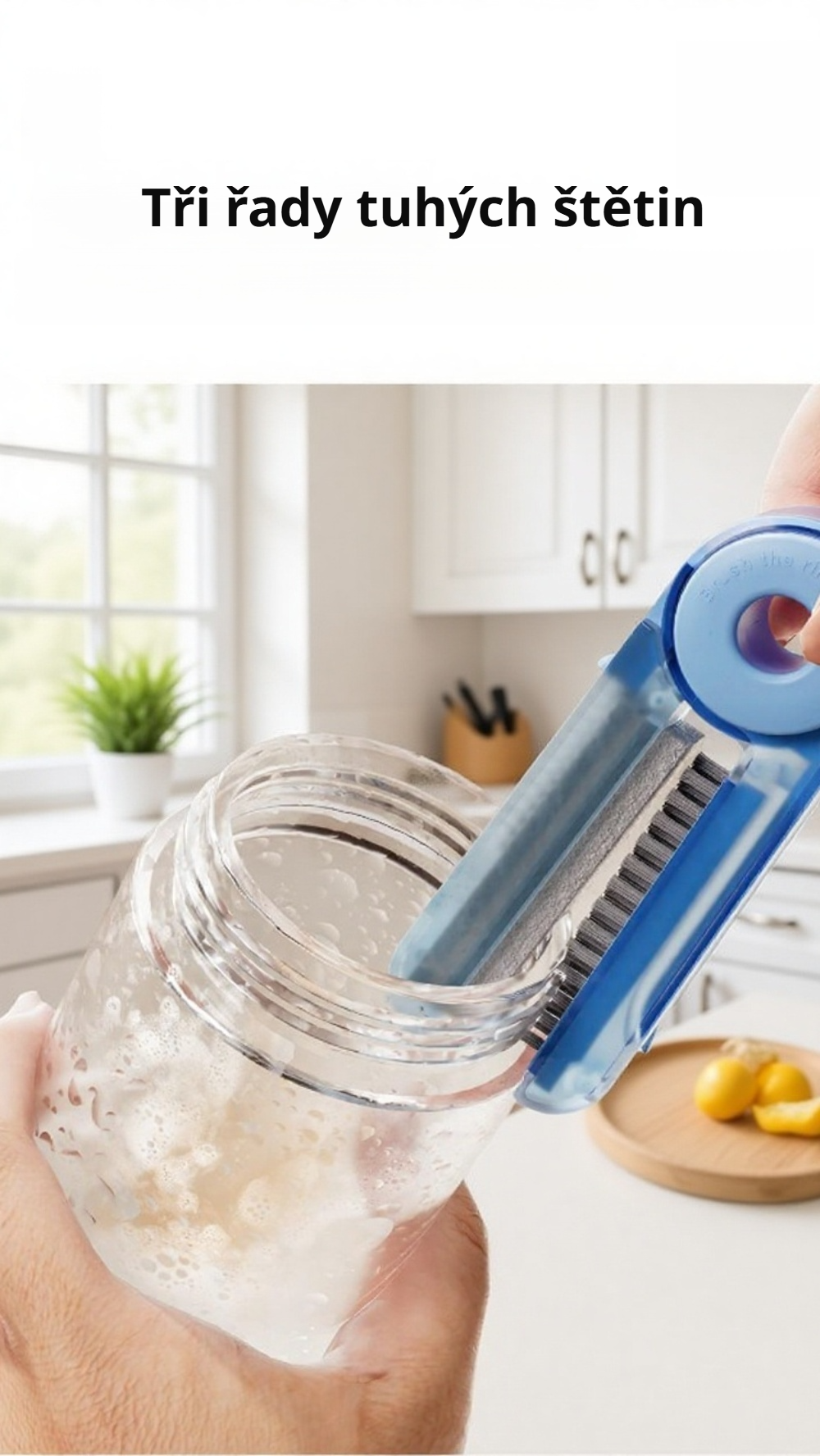 Snadné čištění díky ergonomickému designu kartáče