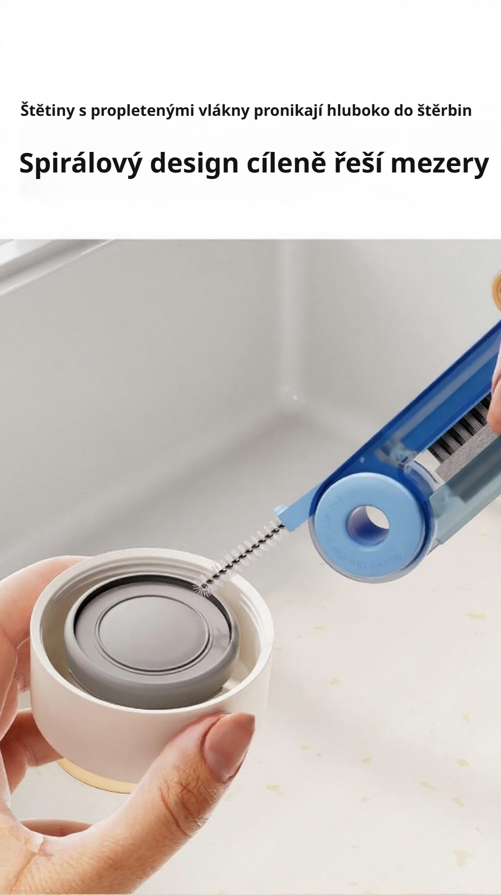 Kvalitní materiály kartáče na poháry s víkem