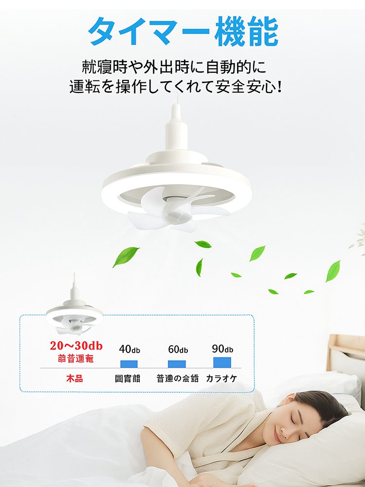 ミニサイズLEDシーリングファンライト