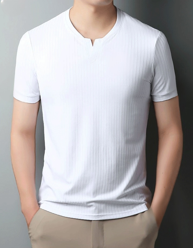 남성 브이넥  반팔 티셔츠