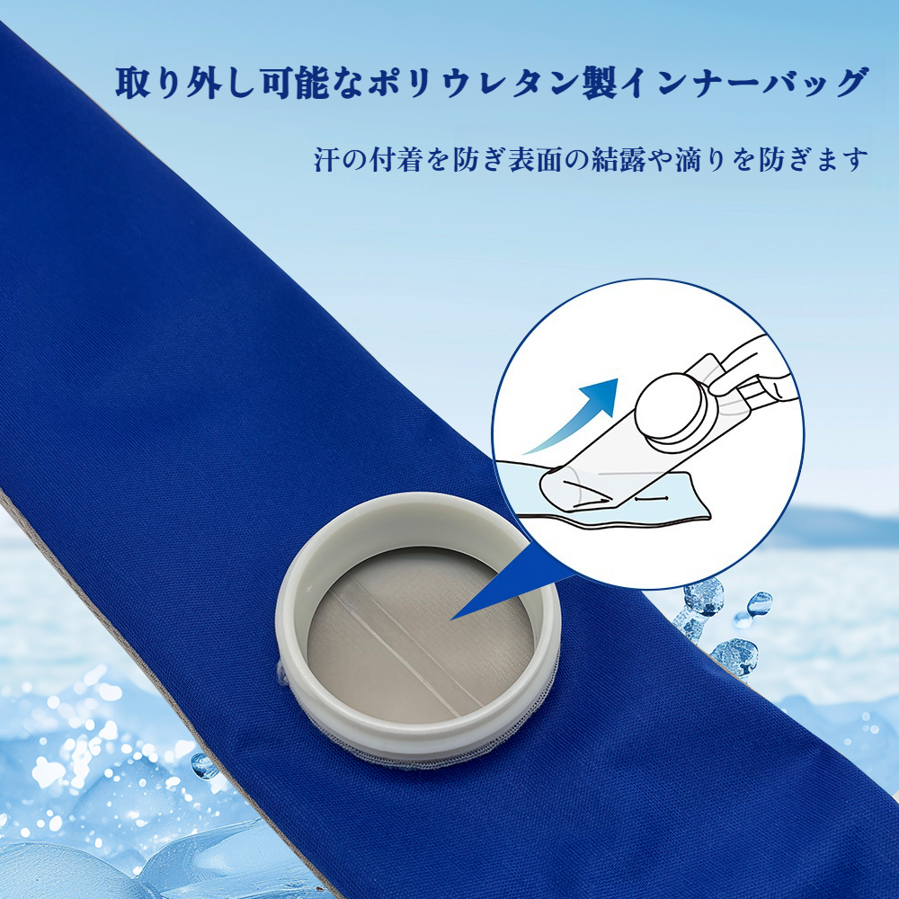 氷嚢 首に巻ける ネッククーラー 首 冷却 ネック 熱中症対策 洗える 首用クールバンド クール アイシング 巻けるフィット 氷のう 冷感 暑さ対策 夏