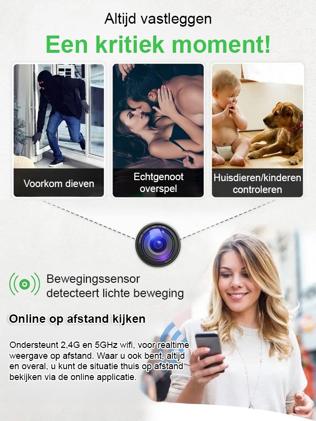 【Geüpgradeerde ultra-onzichtbare】draadloze camera
