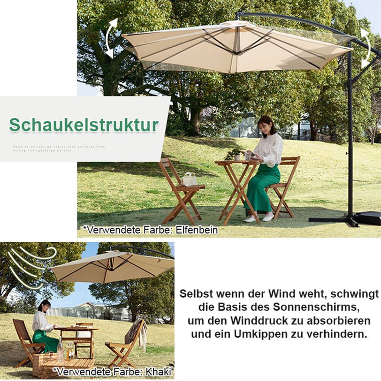Terrassen-Sonnenschirm wasserdicht Regenschirm