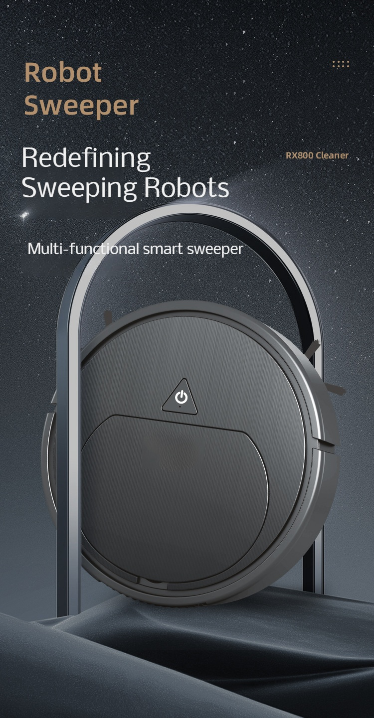 Automatic Smart Vacuum Cleaner in modern living room