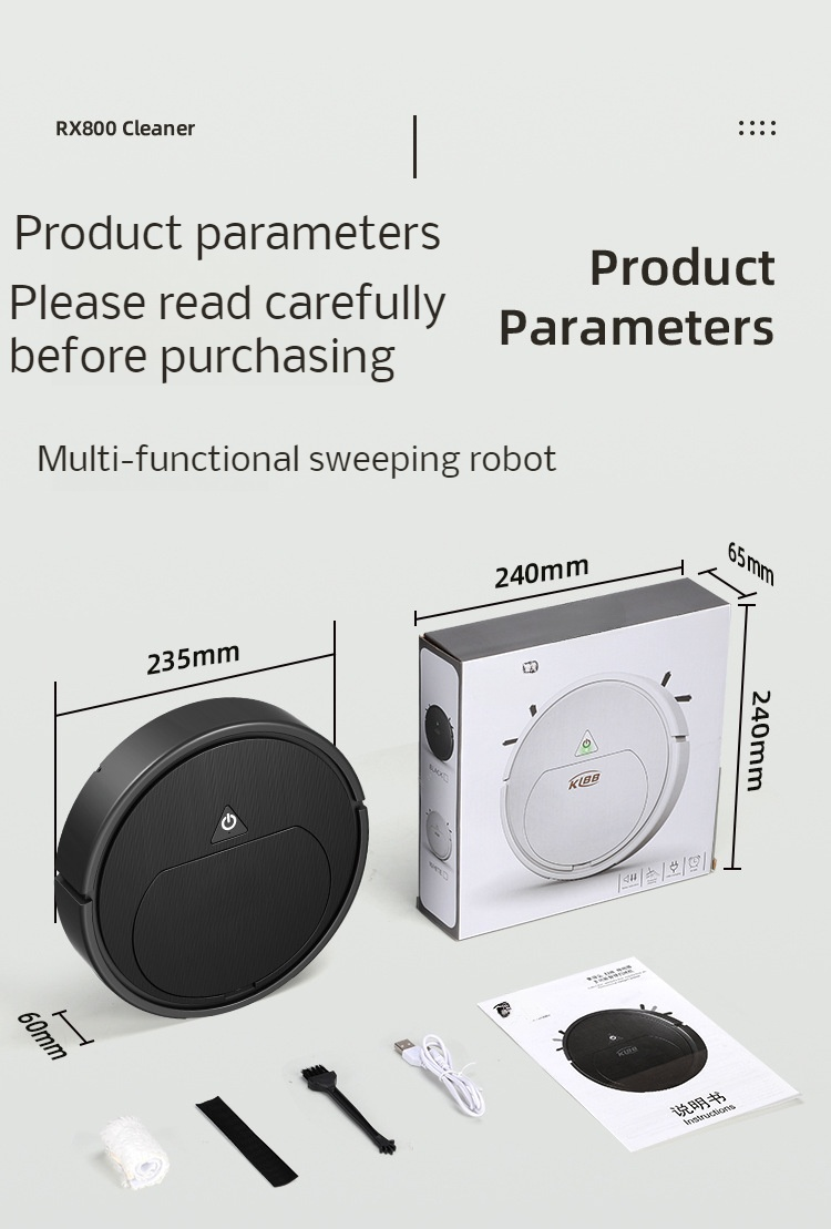 Robotic Vacuum Cleaner picking up dust and debris