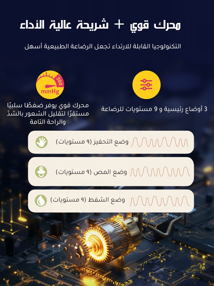 جهاز شفط الحليب الكهربائي المتكامل الجديد الصامت ذو قوة شفط عالية