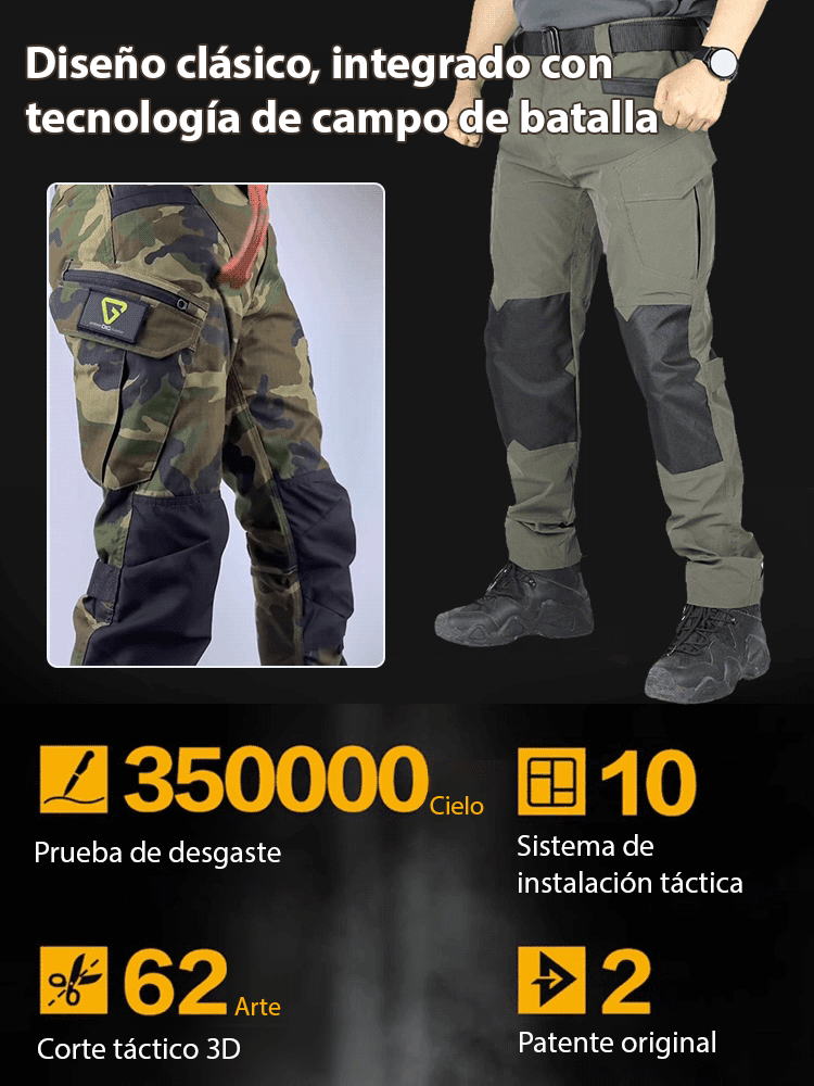 Pantalones tácticos impermeables elásticos para hombre