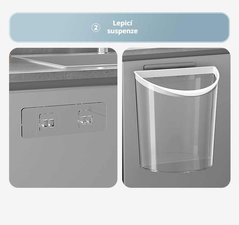 Detail designového odpadkového koše