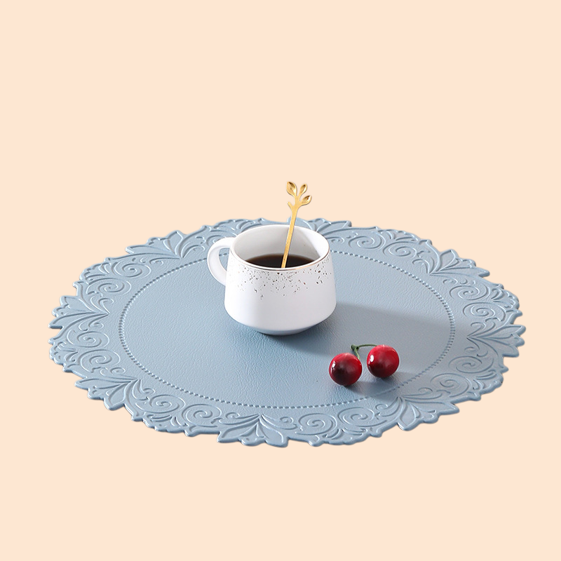 빈티지 엠보싱 레이스 ​​실리콘 플레이스매트