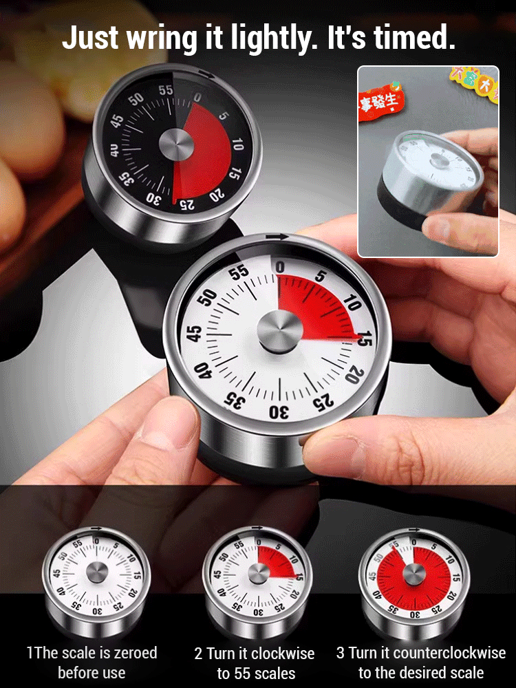 Multi-purpose stainless steel timer