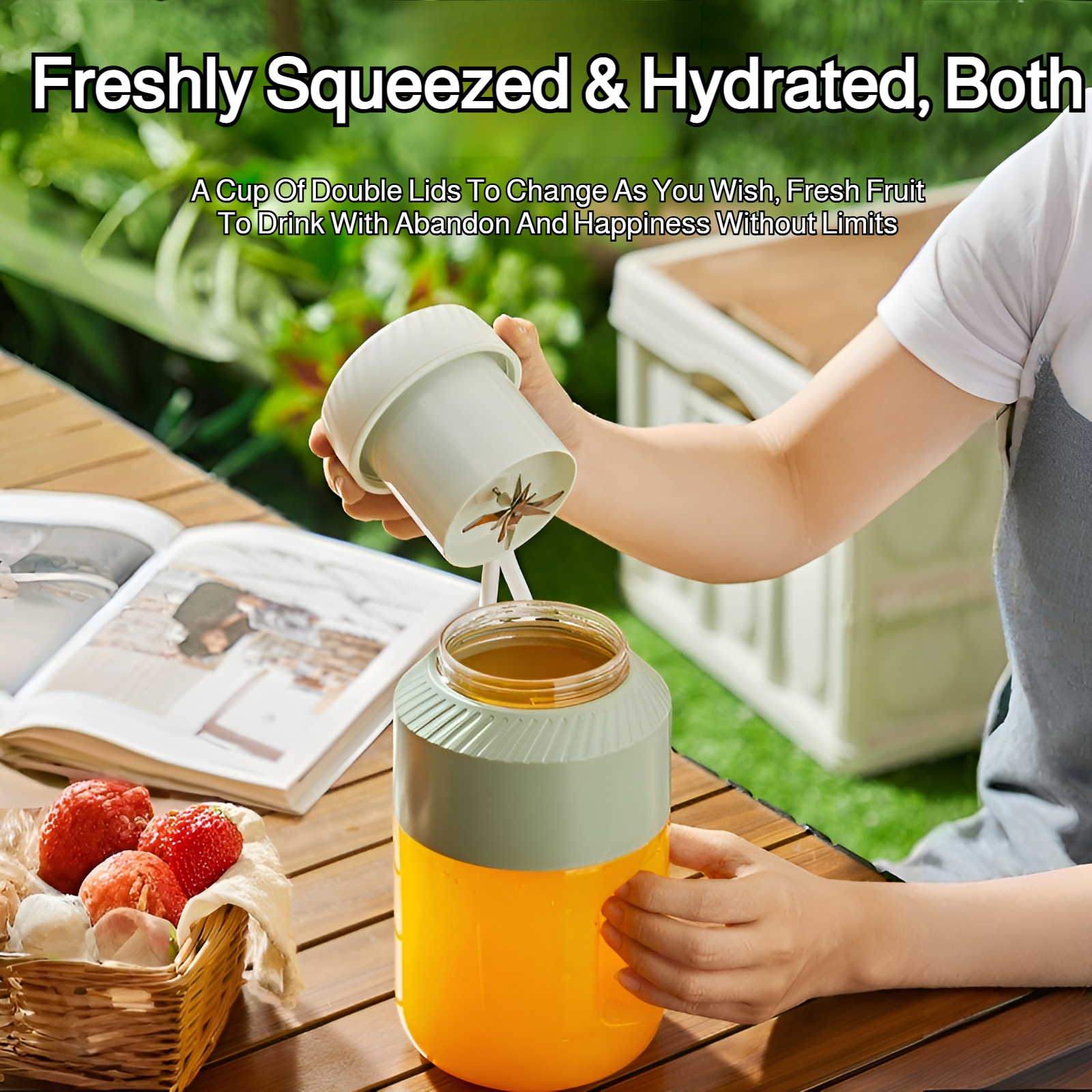 Juicer portable large capacity electric juicer cup ton cup mixing juice cup creative gift
