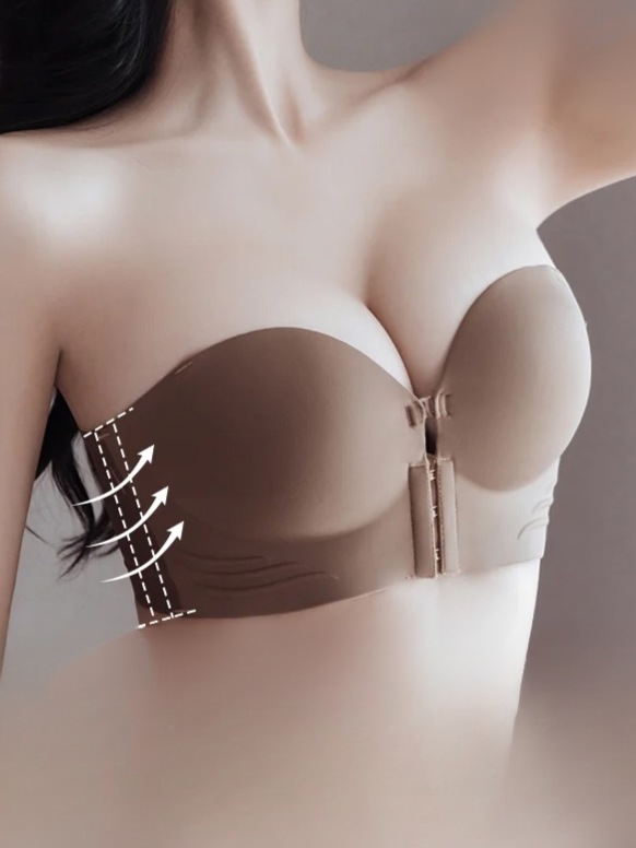 Front Clasp Invisible Bra "Stays Put Even When You Jump"