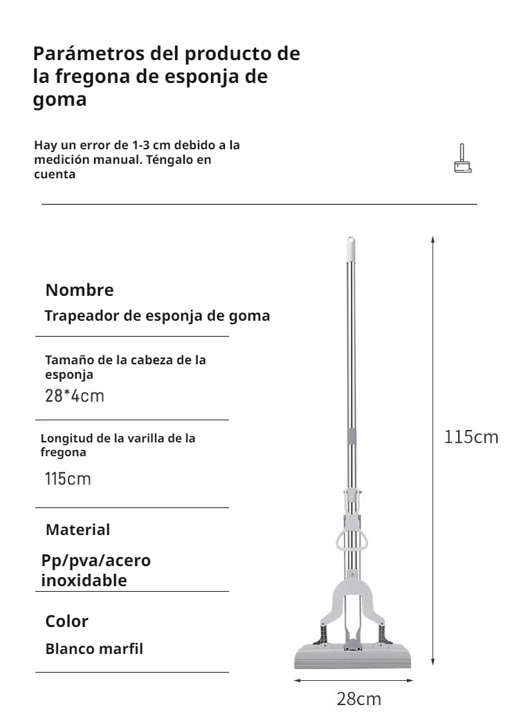 Fregona con cabezales reemplazables para mayor durabilidad