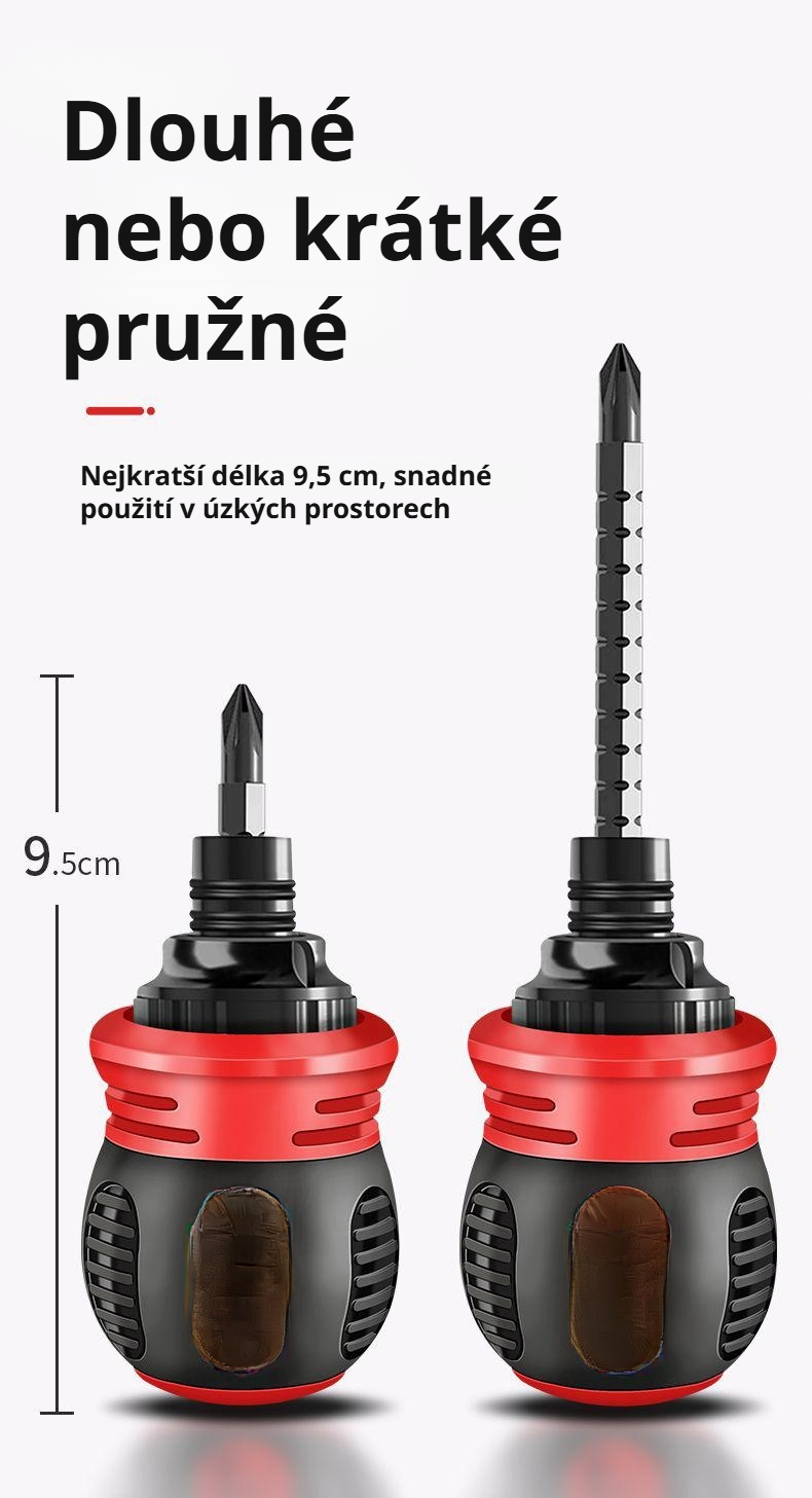 Magnetický oboustranný šroubovák v akci