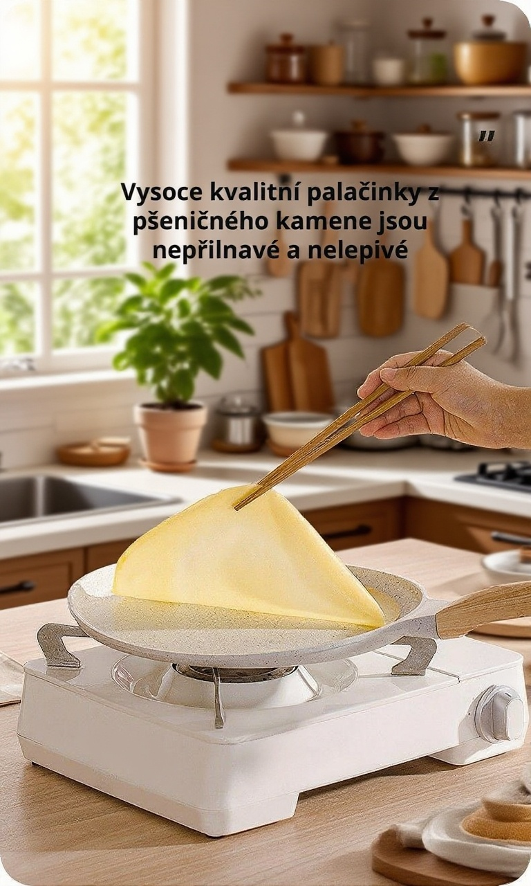 Tisícivrstvá palačinka připravená na lékařském kameni