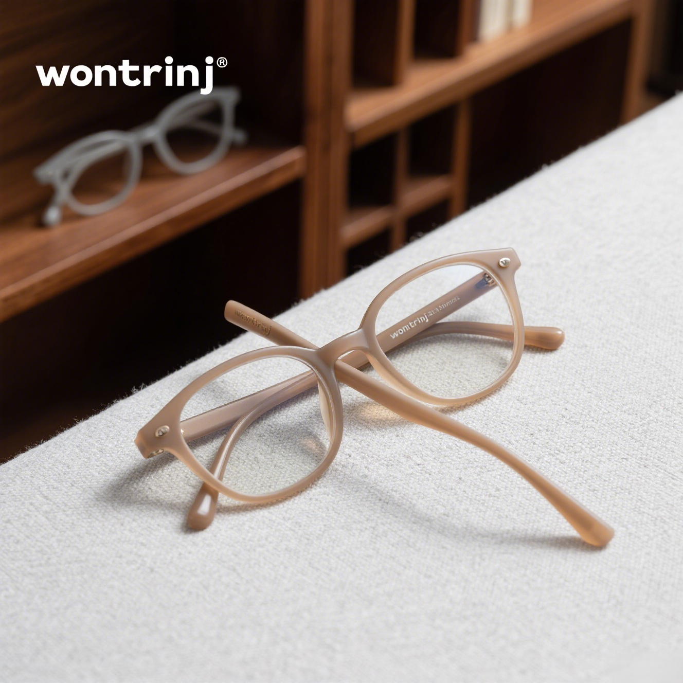 แว่นไร้กรอบติดเพชร กันแสงสีฟ้า แฟชั่่น