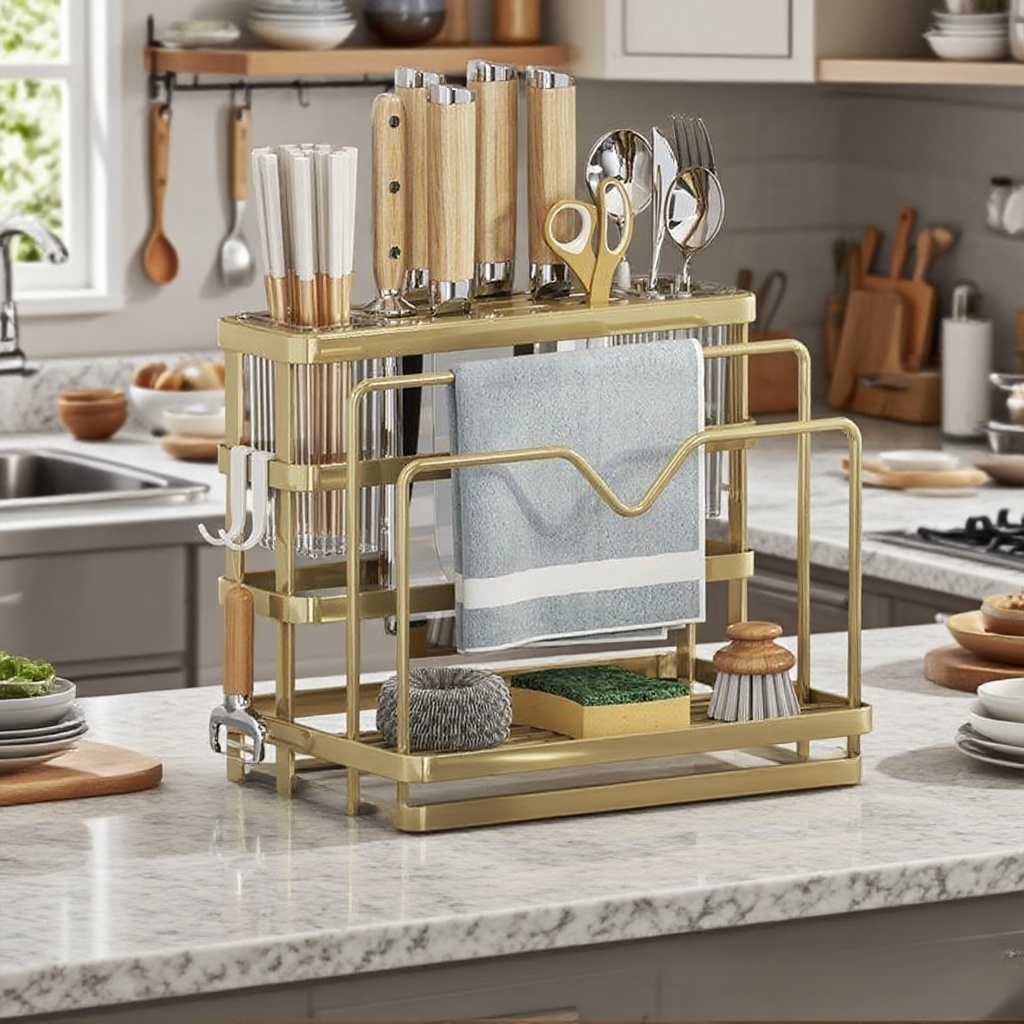 มีดทำครัวหนึ่งชั้นเก็บ