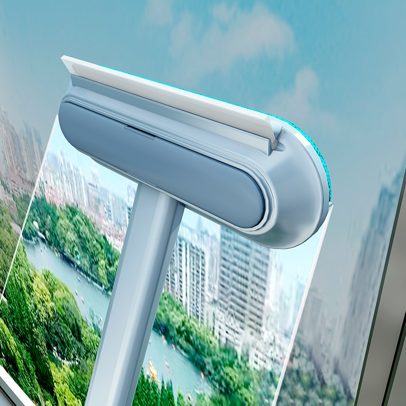 家庭用窓クリーナー 窓拭き用掃除道具 両面ブラシ スクリーンブラシ 高層ガラスワイパー