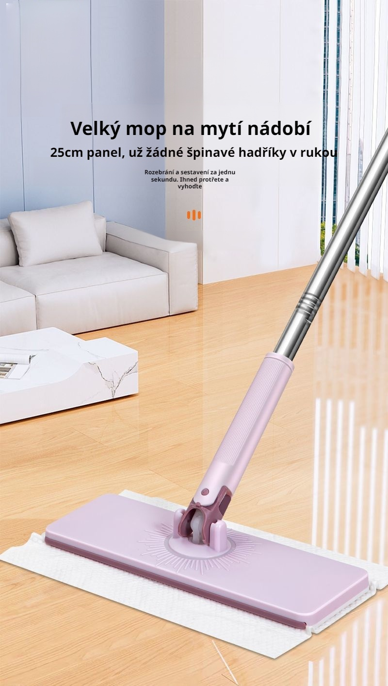 Bezdotykové čištění podlahy s inovativním mopem