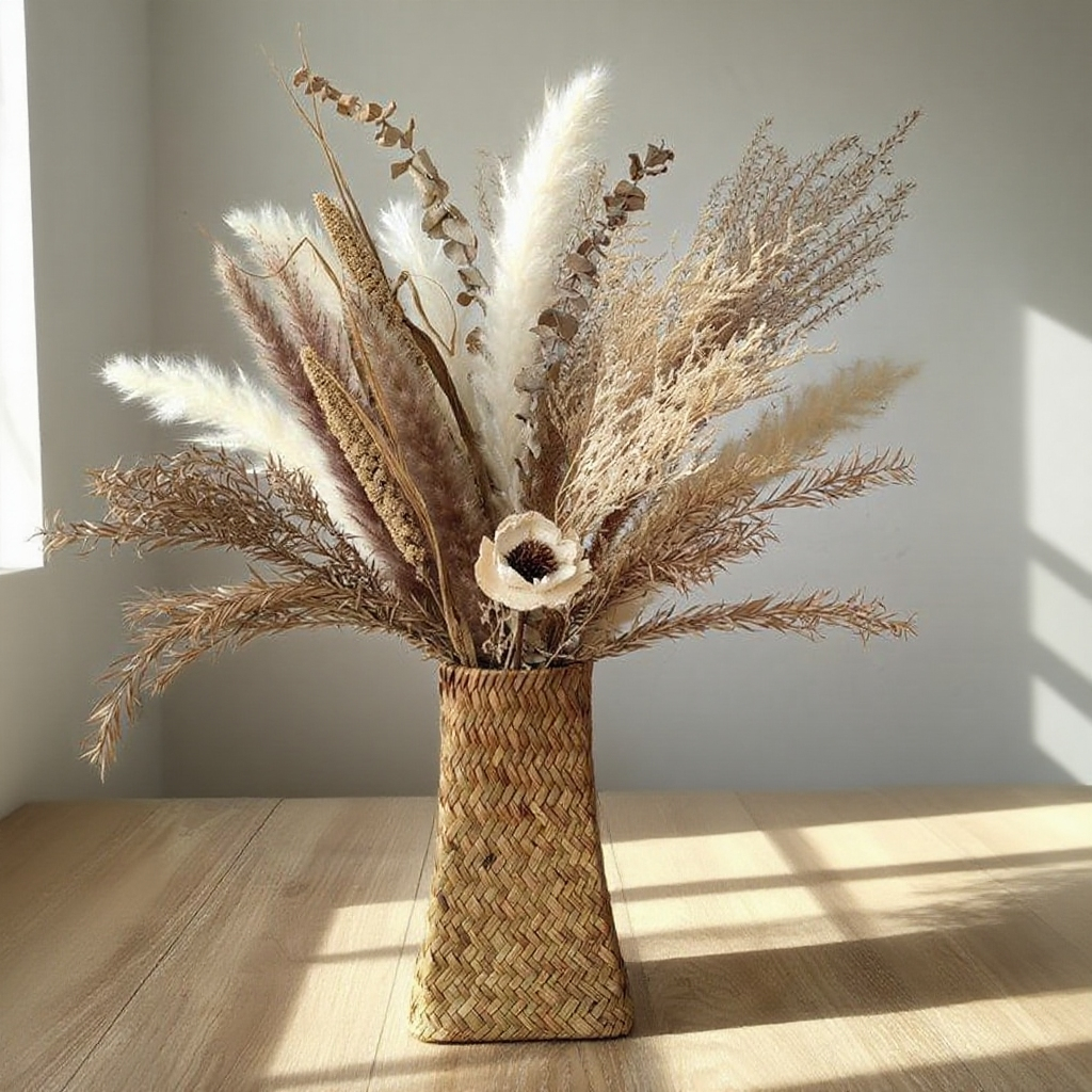  Přírodní sušený rákosový dekorativní set pro domácí a stolní výzdobu
