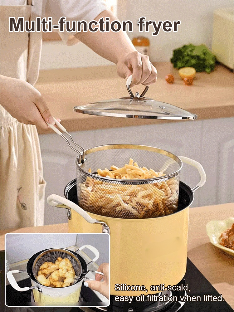 JS-Built-in filter, fuel-saving and non-collapse frying kettle