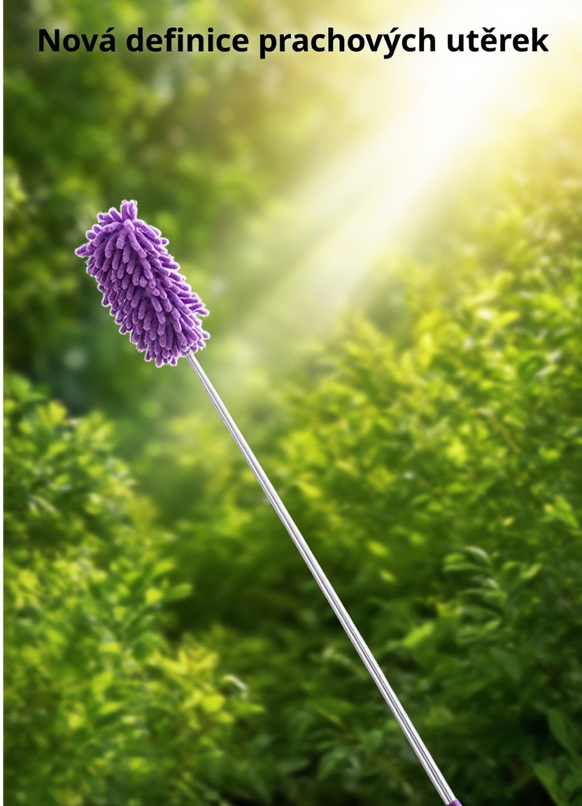 Odstraňování prachu z automobilu prachovkou z kuřecího peří