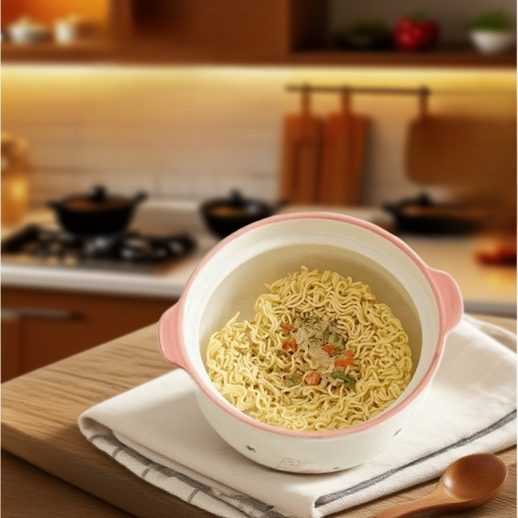 뚜껑과 손잡이 두 개가 달린 귀여운 세라믹 그릇