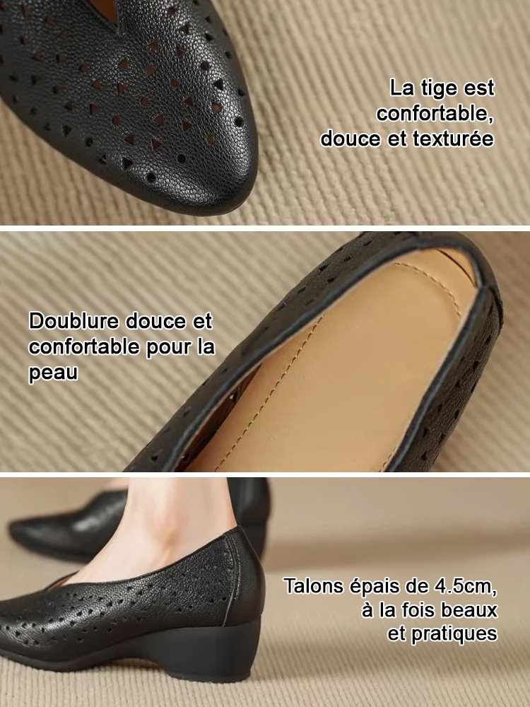 Chaussures rétro artisanales ajourées