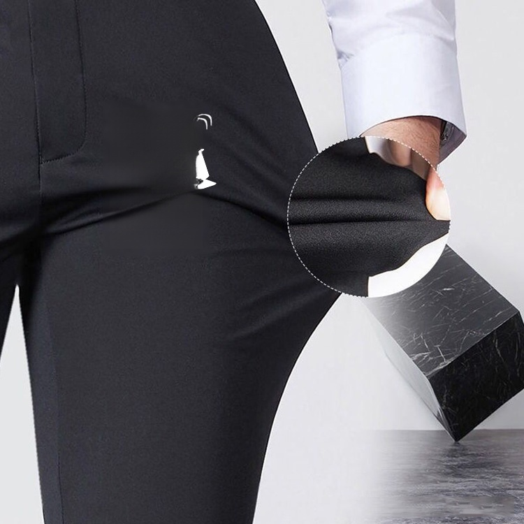 お父さんのカジュアルパンツ 通気性の良いズボン メンズ 春 夏 秋の生地 四方ゴム ハイウエスト 中高年のカジュアルパンツ